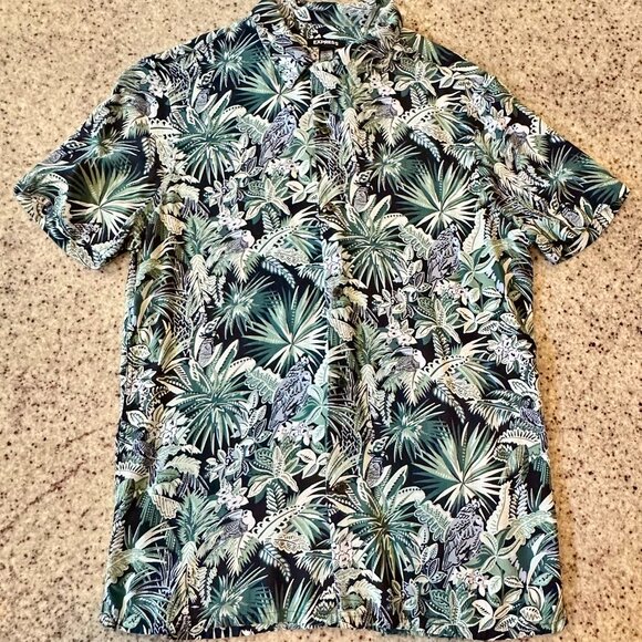 Express Men's Short Sleeve Button-Down - Picture 1 of 5